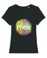 Psycho But Cute Tricou mânecă scurtă guler larg fitted Damă Expresser