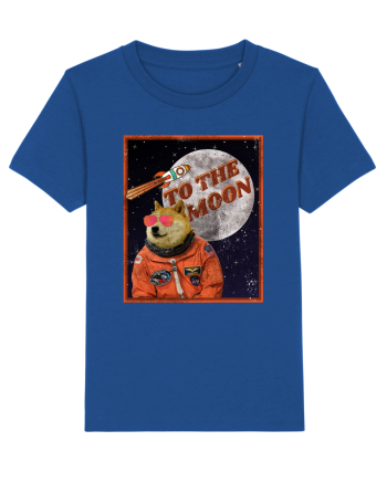 To The moon  Dogecoin Astronaut  Majorelle Blue