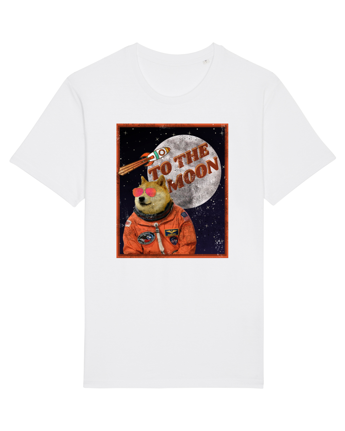 Tricou mânecă scurtă Unisex Rocker White