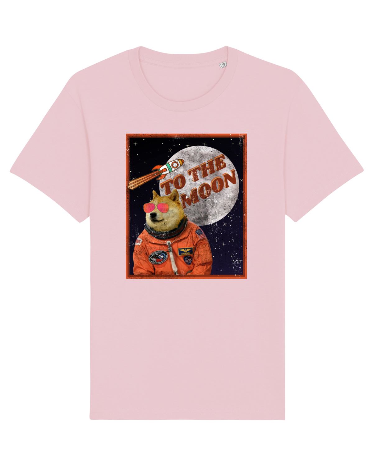 Tricou mânecă scurtă Unisex Rocker Cotton Pink
