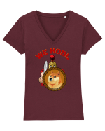 We Hodl Dogecoin  Tricou mânecă scurtă guler V Damă Evoker