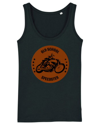 Old School Speedster.Tricou pentru motociclisti Black