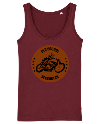 Old School Speedster.Tricou pentru motociclisti Burgundy