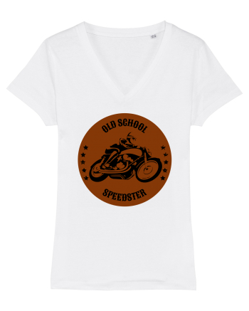 Old School Speedster.Tricou pentru motociclisti White