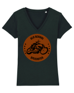 Old School Speedster.Tricou pentru motociclisti Tricou mânecă scurtă guler V Damă Evoker