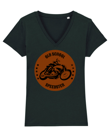 Old School Speedster.Tricou pentru motociclisti Black
