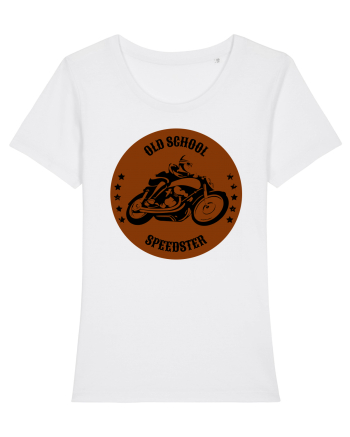 Old School Speedster.Tricou pentru motociclisti White