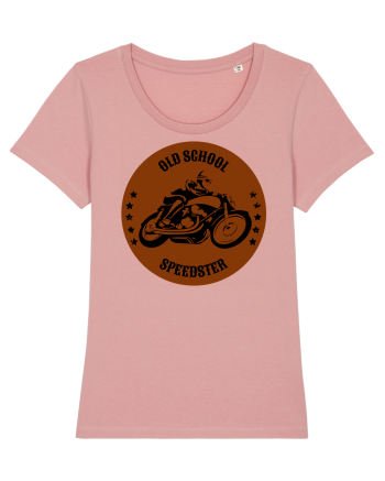 Old School Speedster.Tricou pentru motociclisti Canyon Pink