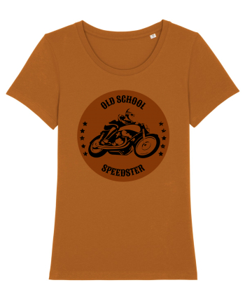 Old School Speedster.Tricou pentru motociclisti Roasted Orange