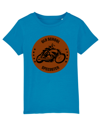 Old School Speedster.Tricou pentru motociclisti Azur