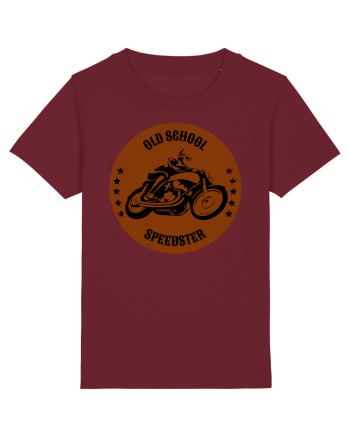 Old School Speedster.Tricou pentru motociclisti Burgundy