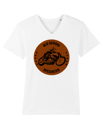 Old School Speedster.Tricou pentru motociclisti White