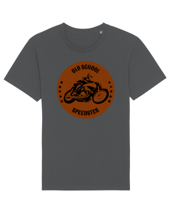 Old School Speedster.Tricou pentru motociclisti Anthracite