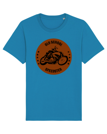 Old School Speedster.Tricou pentru motociclisti Azur