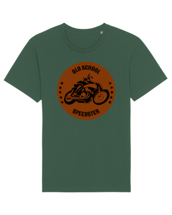 Old School Speedster.Tricou pentru motociclisti Bottle Green
