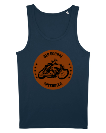 Old School Speedster.Tricou pentru motociclisti Navy