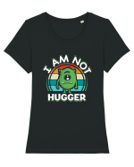 I Am Not Hugger Tricou mânecă scurtă guler larg fitted Damă Expresser
