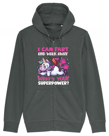 Funny Unicorn Superpower Anthracite