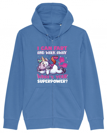 Funny Unicorn Superpower Bright Blue