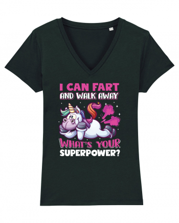 Funny Unicorn Superpower Black