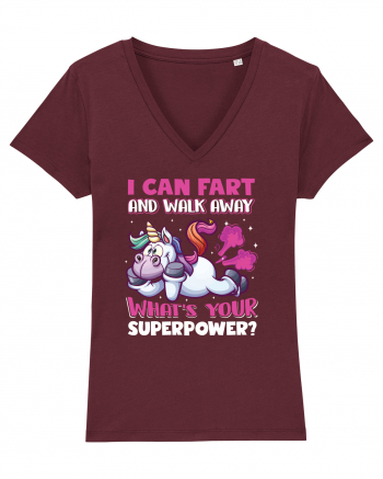 Funny Unicorn Superpower Burgundy