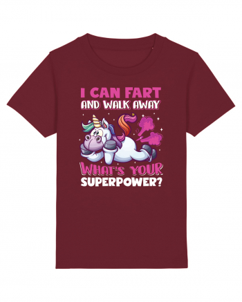 Funny Unicorn Superpower Burgundy