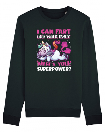 Funny Unicorn Superpower Black