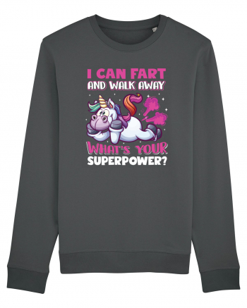 Funny Unicorn Superpower Anthracite