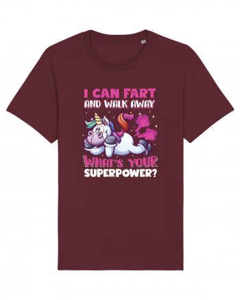 Funny Unicorn Superpower Burgundy