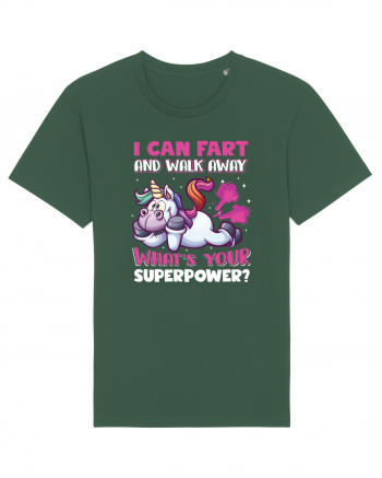 Funny Unicorn Superpower Bottle Green