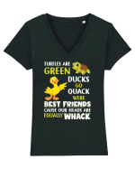 Turtles And Ducks Tricou mânecă scurtă guler V Damă Evoker