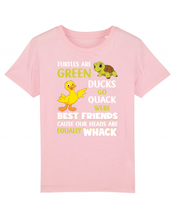 Turtles And Ducks Cotton Pink