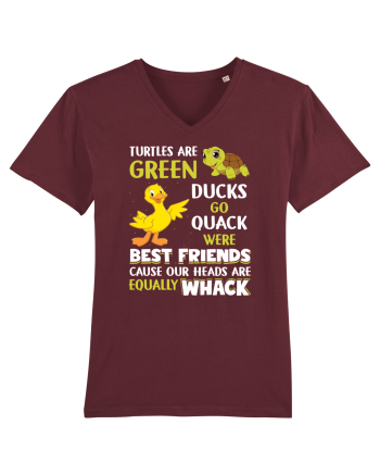 Turtles And Ducks Burgundy