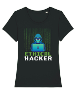 Ethical Hacker Tricou mânecă scurtă guler larg fitted Damă Expresser
