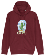 Summer Breeze - Watercolor Cactus Hanorac cu fermoar Unisex Connector