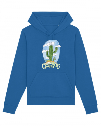 Summer Breeze - Watercolor Cactus Royal Blue