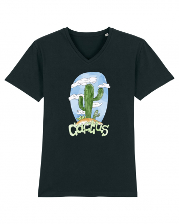 Summer Breeze - Watercolor Cactus Black