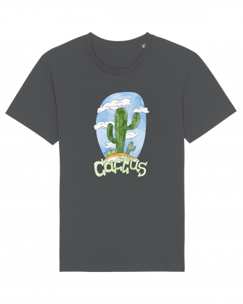 Summer Breeze - Watercolor Cactus Anthracite