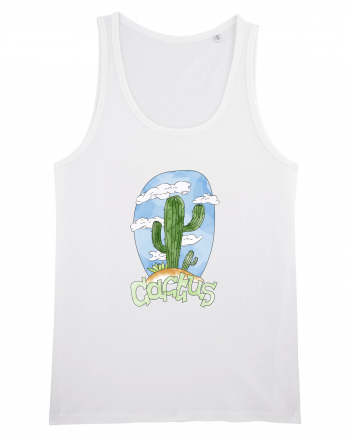 Summer Breeze - Watercolor Cactus White