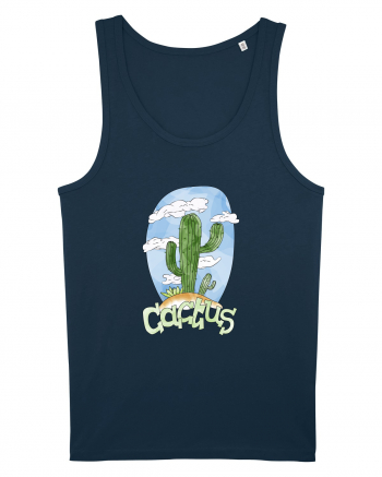 Summer Breeze - Watercolor Cactus Navy
