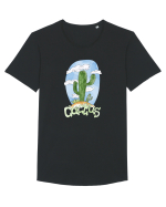 Summer Breeze - Watercolor Cactus Tricou mânecă scurtă guler larg Bărbat Skater