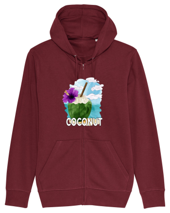 Summer Breeze - Watercolor Nucă de Cocos Burgundy