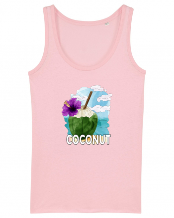 Summer Breeze - Watercolor Nucă de Cocos Cotton Pink