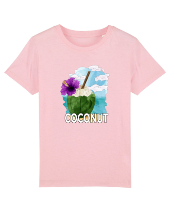 Summer Breeze - Watercolor Nucă de Cocos Cotton Pink
