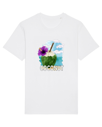 Summer Breeze - Watercolor Nucă de Cocos White