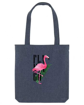 Summer Breeze - Watercolor Flamingo Midnight Blue