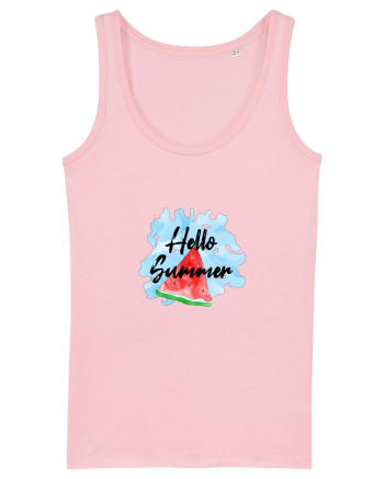 Summer Breeze - Watercolor Hello Summer Watermelon (Pepene) Cotton Pink