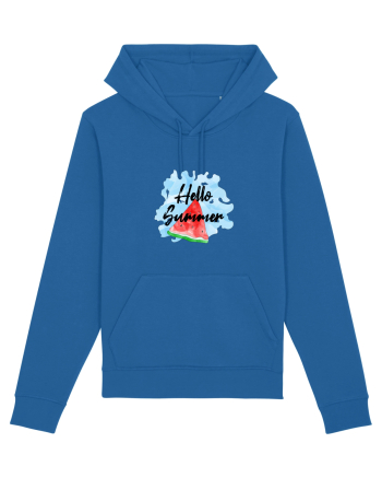 Summer Breeze - Watercolor Hello Summer Watermelon (Pepene) Royal Blue