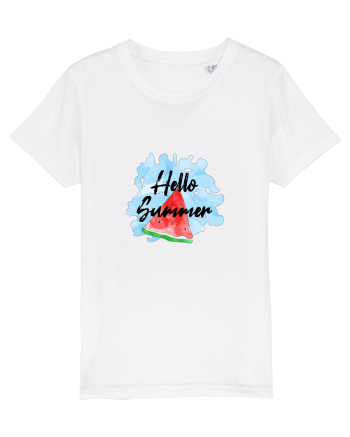 Summer Breeze - Watercolor Hello Summer Watermelon (Pepene) White