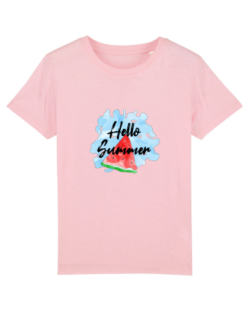 Summer Breeze - Watercolor Hello Summer Watermelon (Pepene) Cotton Pink